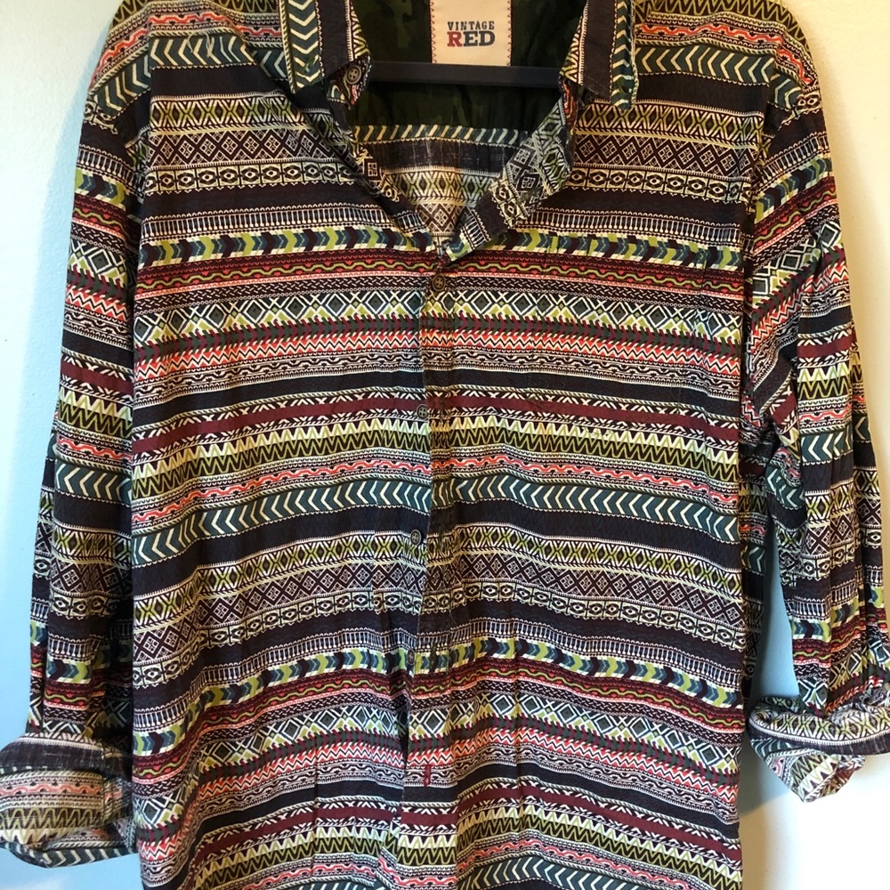 AH-Mazing Colorful Oversized Button Down Cotton Shirt